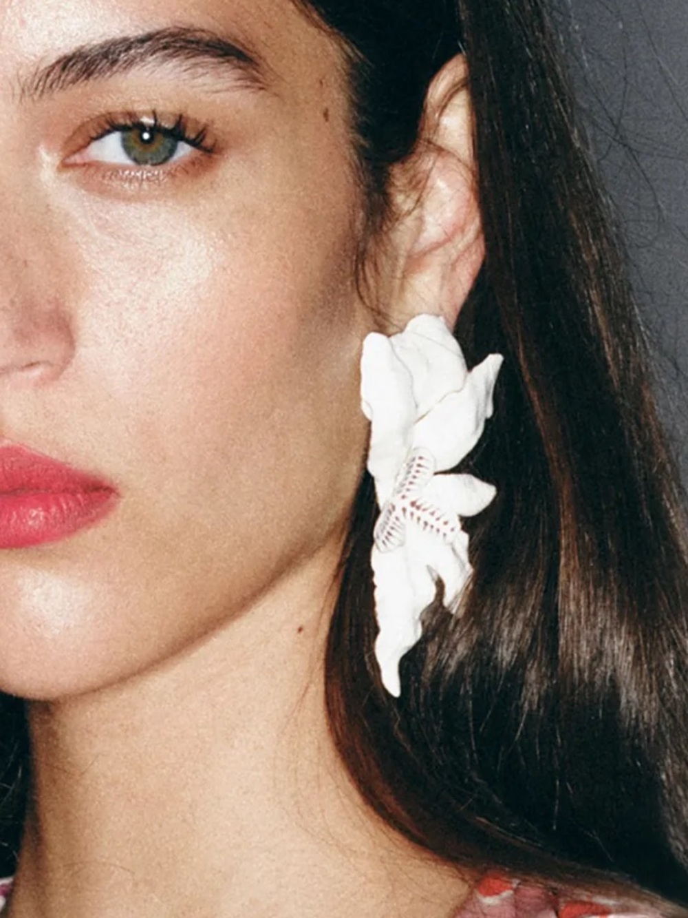 ZARA MAXI FAN FLOWER EARRINGS